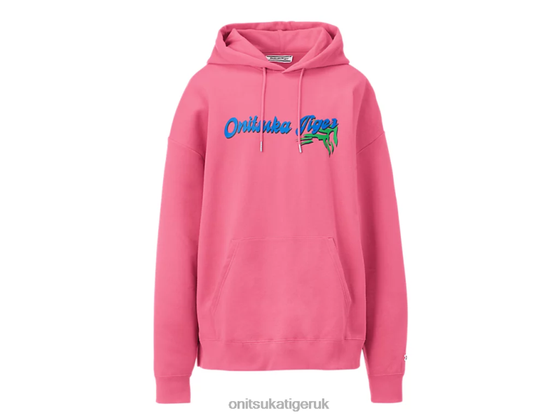 Unisex HOODIE TOP XTBPR476 Clothing Onitsuka Tiger Pink