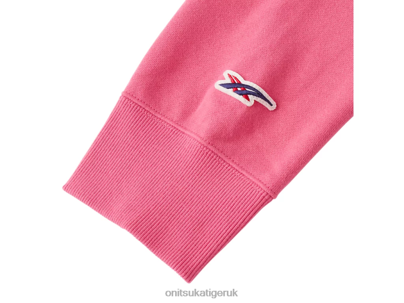 Unisex HOODIE TOP XTBPR476 Clothing Onitsuka Tiger Pink