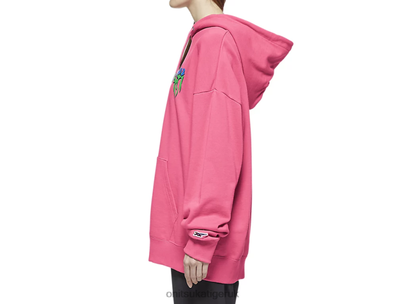 Unisex HOODIE TOP XTBPR476 Clothing Onitsuka Tiger Pink