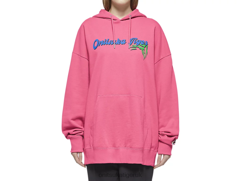 Unisex HOODIE TOP XTBPR476 Clothing Onitsuka Tiger Pink