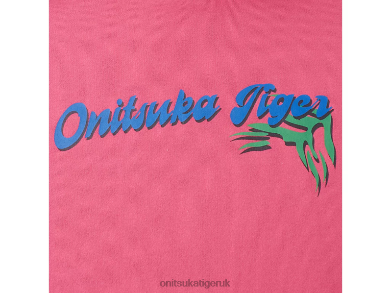 Unisex HOODIE TOP XTBPR476 Clothing Onitsuka Tiger Pink