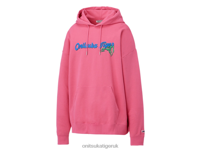 Unisex HOODIE TOP XTBPR476 Clothing Onitsuka Tiger Pink