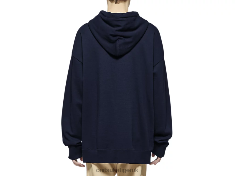 Unisex HOODIE TOP XTBPR479 Clothing Onitsuka Tiger Dark Navy