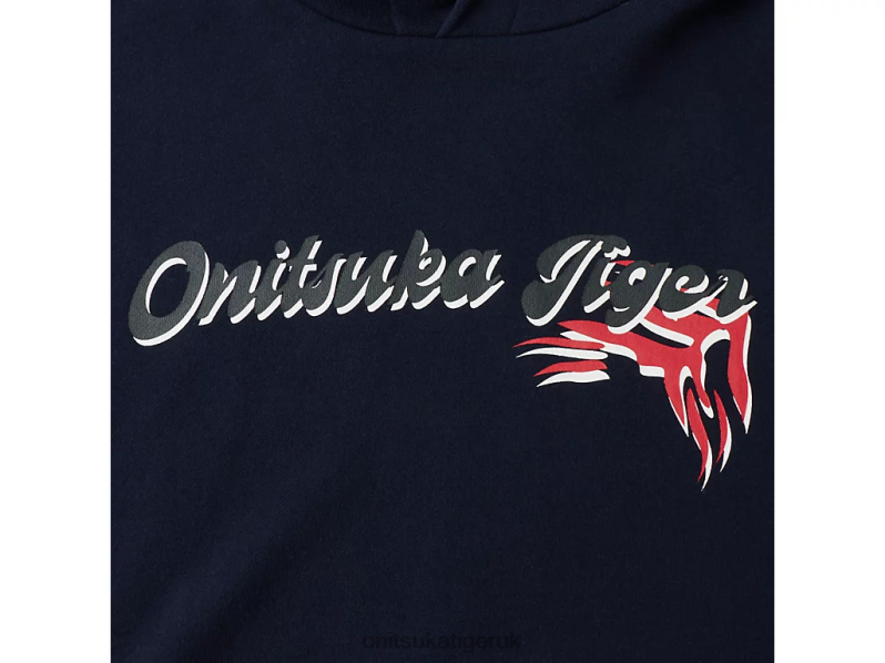 Unisex HOODIE TOP XTBPR479 Clothing Onitsuka Tiger Dark Navy