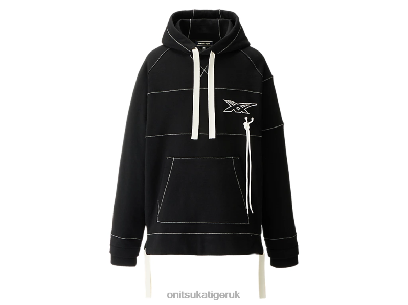 Unisex HOODIE XTBPR397 Clothing Onitsuka Tiger Black
