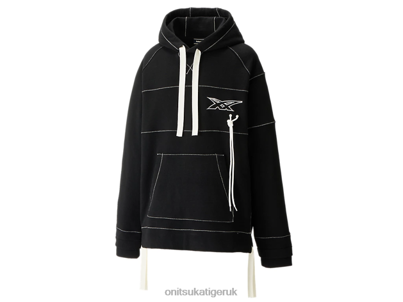 Unisex HOODIE XTBPR397 Clothing Onitsuka Tiger Black