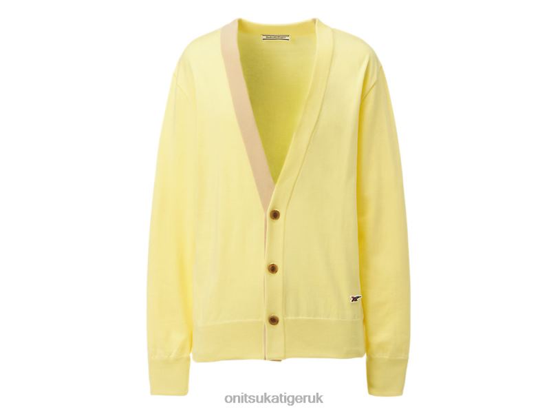 Unisex KNIT CARDIGAN XTBPR480 Clothing Onitsuka Tiger Light Yellow