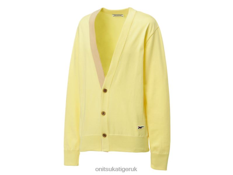 Unisex KNIT CARDIGAN XTBPR480 Clothing Onitsuka Tiger Light Yellow