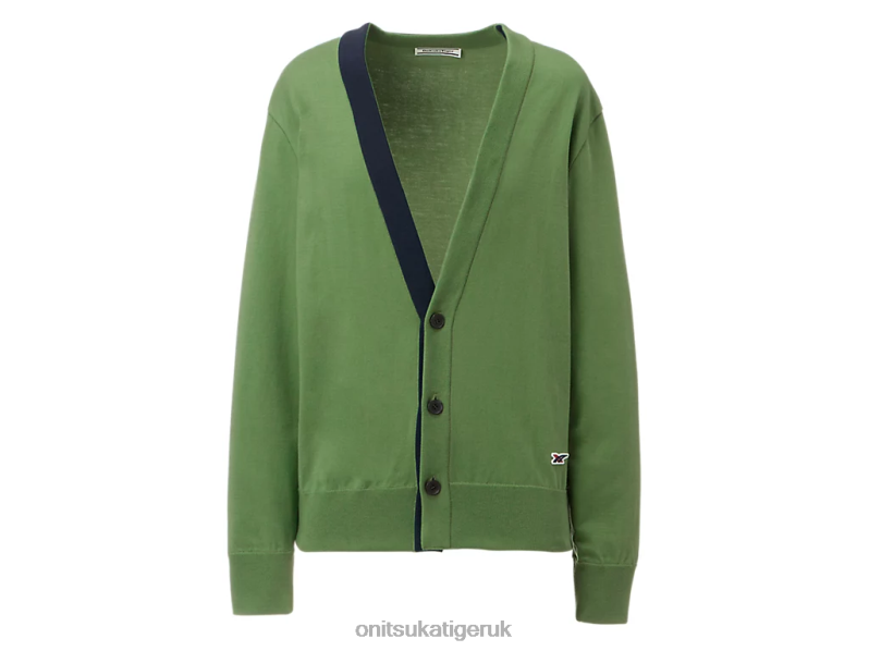 Unisex KNIT CARDIGAN XTBPR481 Clothing Onitsuka Tiger Bright Green