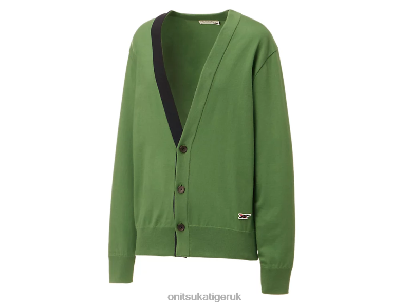 Unisex KNIT CARDIGAN XTBPR481 Clothing Onitsuka Tiger Bright Green