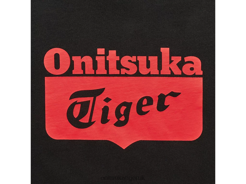 Unisex LOGO TEE XTBPR384 Clothing Onitsuka Tiger Black/Red