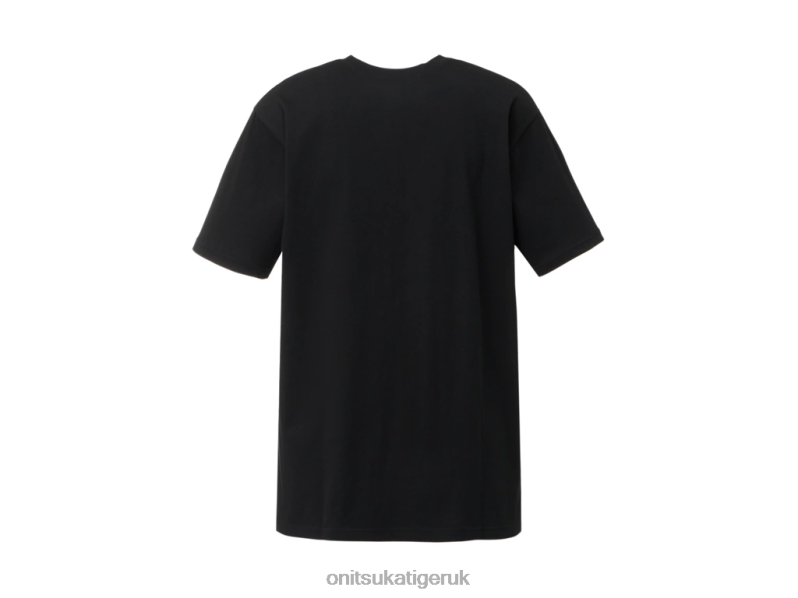 Unisex LOGO TEE XTBPR407 Clothing Onitsuka Tiger Black/White