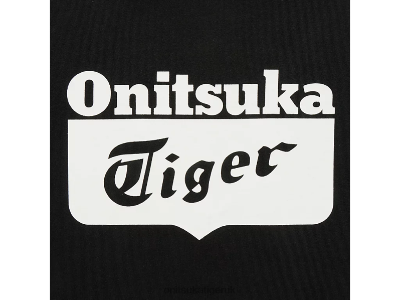 Unisex LOGO TEE XTBPR407 Clothing Onitsuka Tiger Black/White