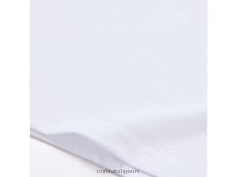Unisex LOGO TEE XTBPR482 Clothing Onitsuka Tiger Real White/Rich Gold