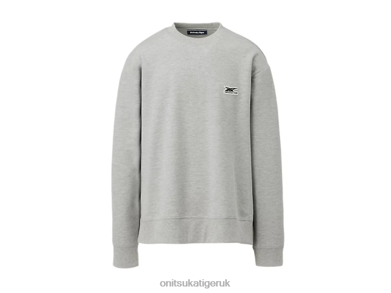 Unisex LONG SLEEVE TOP XTBPR474 Clothing Onitsuka Tiger Heather Grey