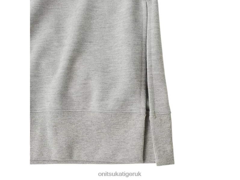 Unisex LONG SLEEVE TOP XTBPR474 Clothing Onitsuka Tiger Heather Grey