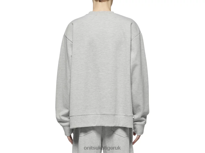 Unisex LONG SLEEVE TOP XTBPR474 Clothing Onitsuka Tiger Heather Grey