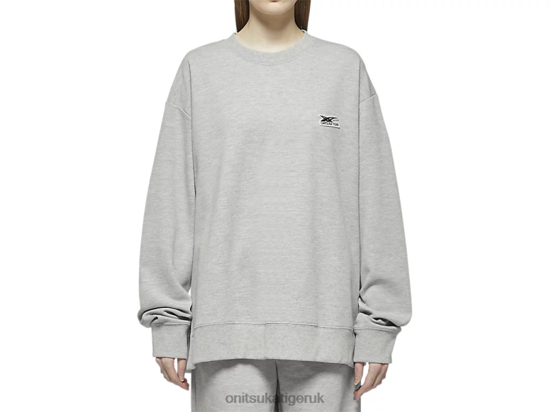 Unisex LONG SLEEVE TOP XTBPR474 Clothing Onitsuka Tiger Heather Grey