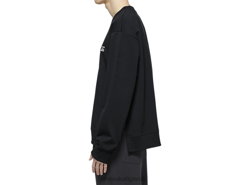 Unisex LONG SLEEVE TOP XTBPR475 Clothing Onitsuka Tiger Black