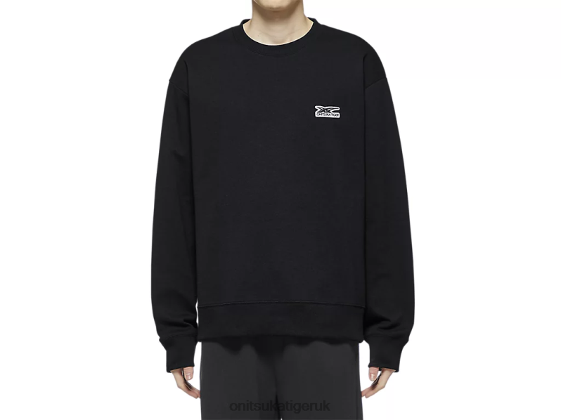 Unisex LONG SLEEVE TOP XTBPR475 Clothing Onitsuka Tiger Black