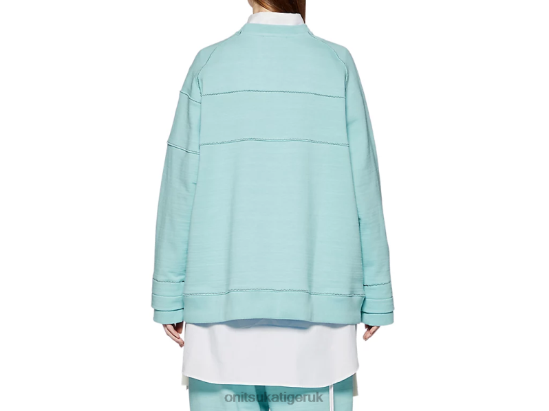 Unisex LS TOP XTBPR396 Clothing Onitsuka Tiger Light Blue