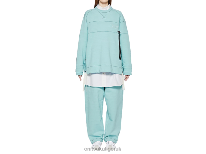 Unisex LS TOP XTBPR396 Clothing Onitsuka Tiger Light Blue