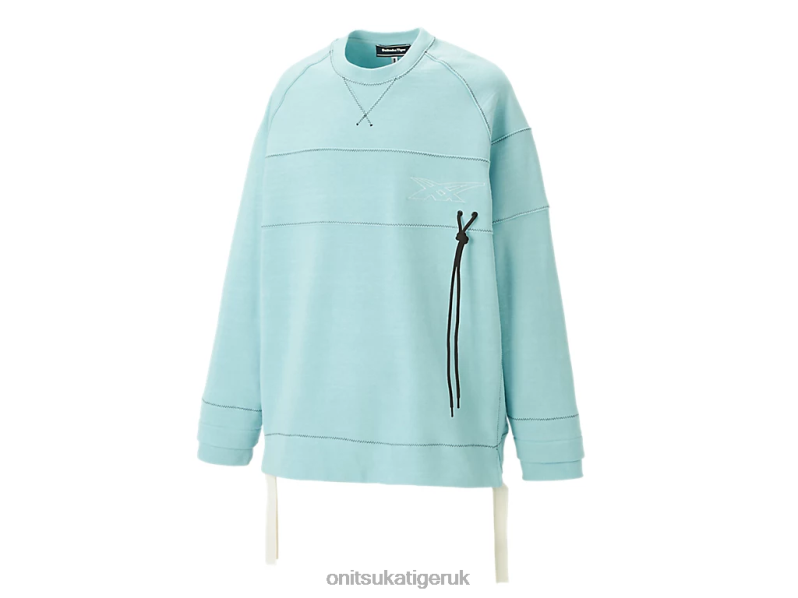 Unisex LS TOP XTBPR396 Clothing Onitsuka Tiger Light Blue
