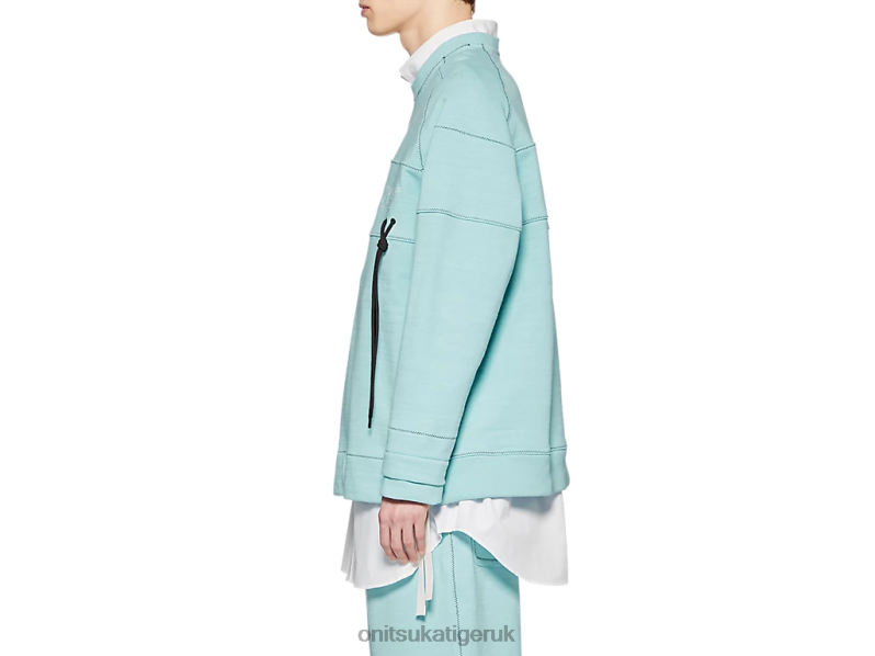 Unisex LS TOP XTBPR396 Clothing Onitsuka Tiger Light Blue