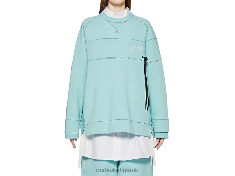Unisex LS TOP XTBPR396 Clothing Onitsuka Tiger Light Blue