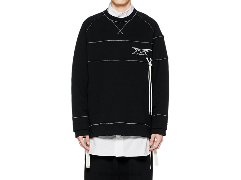 Unisex LS TOP XTBPR405 Clothing Onitsuka Tiger Black