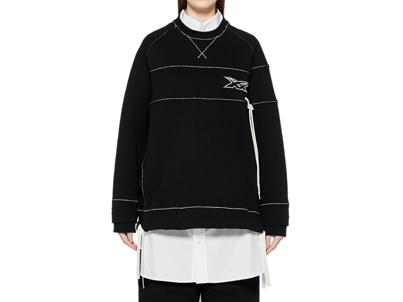 Unisex LS TOP XTBPR405 Clothing Onitsuka Tiger Black
