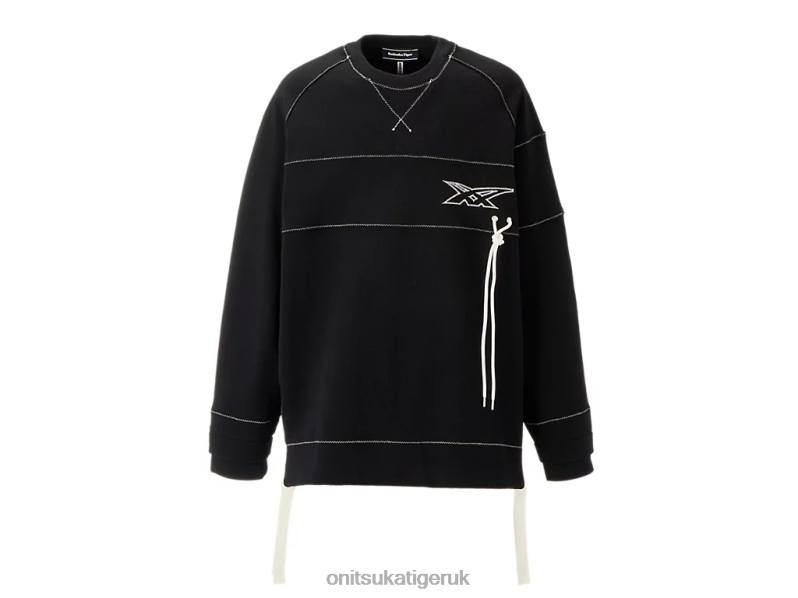 Unisex LS TOP XTBPR405 Clothing Onitsuka Tiger Black