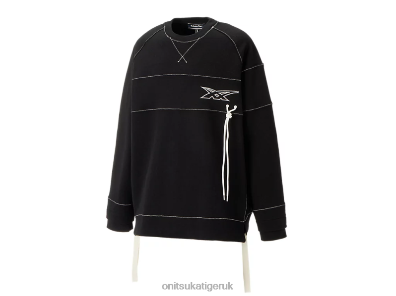 Unisex LS TOP XTBPR405 Clothing Onitsuka Tiger Black
