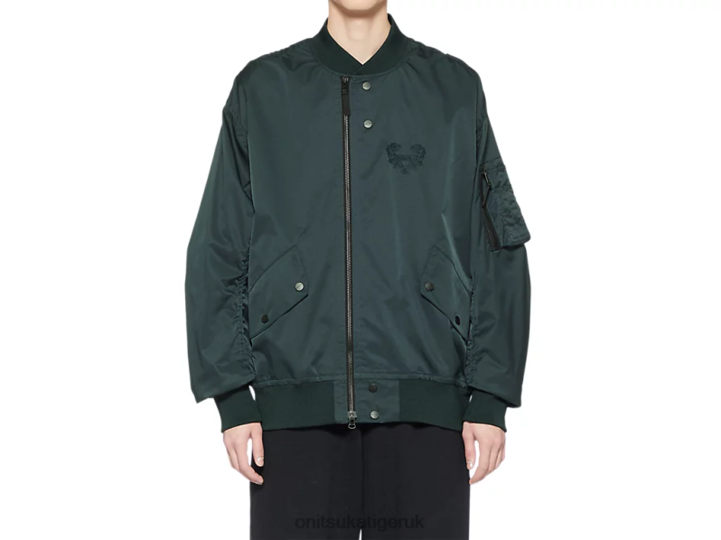 Unisex P BOMBER JACKET XTBPR408 Clothing Onitsuka Tiger Khaki