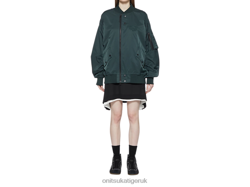 Unisex P BOMBER JACKET XTBPR408 Clothing Onitsuka Tiger Khaki