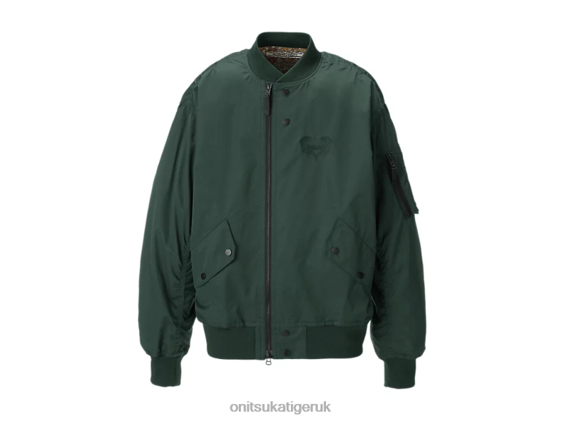Unisex P BOMBER JACKET XTBPR408 Clothing Onitsuka Tiger Khaki