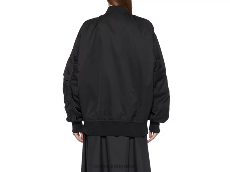 Unisex P BOMBER JACKET XTBPR415 Clothing Onitsuka Tiger Black