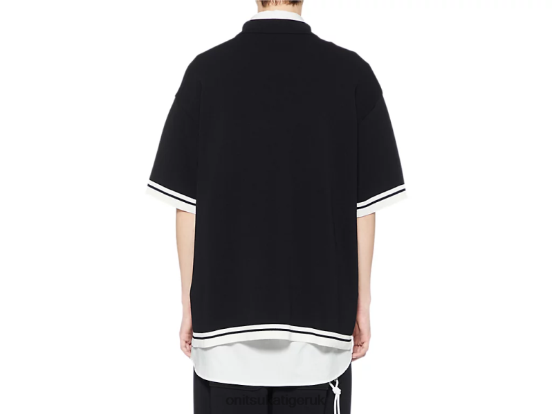 Unisex SS TOP XTBPR410 Clothing Onitsuka Tiger Black