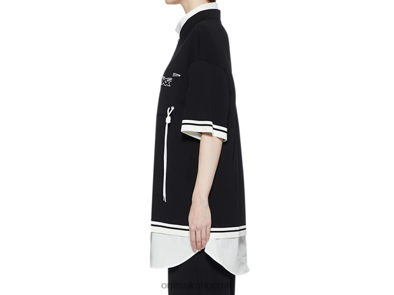 Unisex SS TOP XTBPR410 Clothing Onitsuka Tiger Black