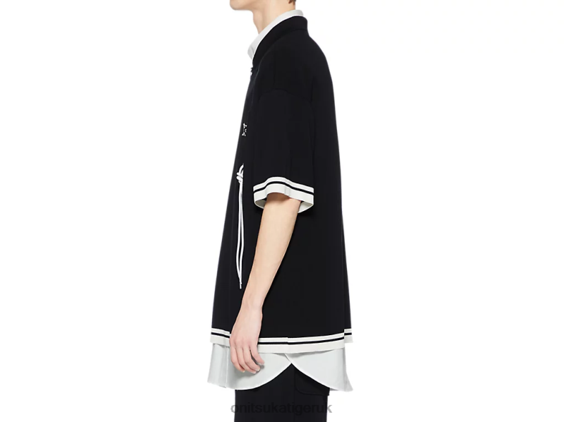 Unisex SS TOP XTBPR410 Clothing Onitsuka Tiger Black