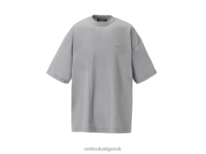 Unisex SS TOP XTBPR411 Clothing Onitsuka Tiger Light Blue/Grey