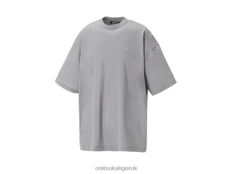 Unisex SS TOP XTBPR411 Clothing Onitsuka Tiger Light Blue/Grey