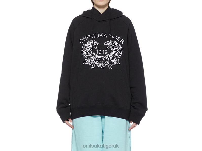 Unisex SWEAT HOODIE XTBPR392 Clothing Onitsuka Tiger Black