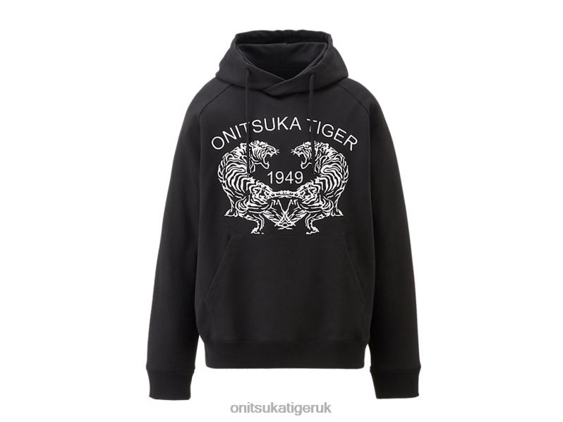 Unisex SWEAT HOODIE XTBPR392 Clothing Onitsuka Tiger Black