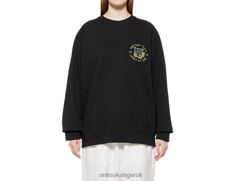 Unisex SWEAT TOP XTBPR394 Clothing Onitsuka Tiger Black