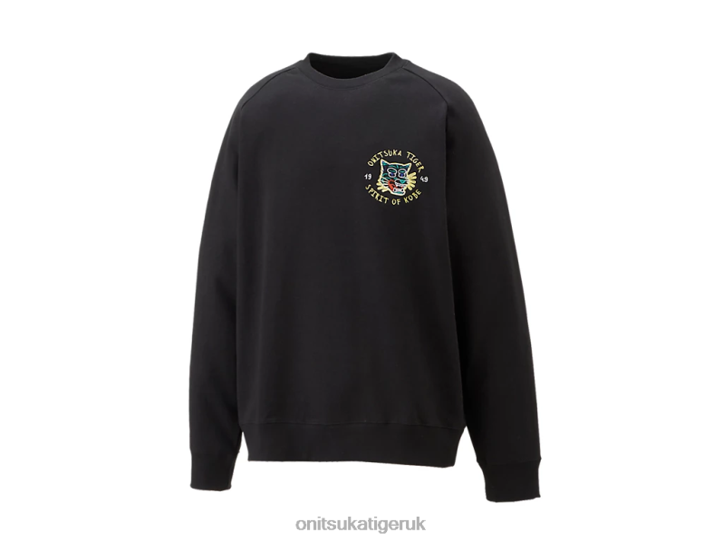 Unisex SWEAT TOP XTBPR394 Clothing Onitsuka Tiger Black
