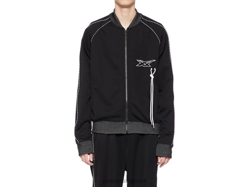 Unisex TRACK TOP XTBPR412 Clothing Onitsuka Tiger Black