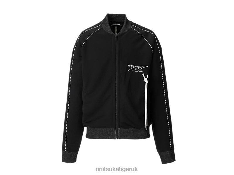 Unisex TRACK TOP XTBPR412 Clothing Onitsuka Tiger Black
