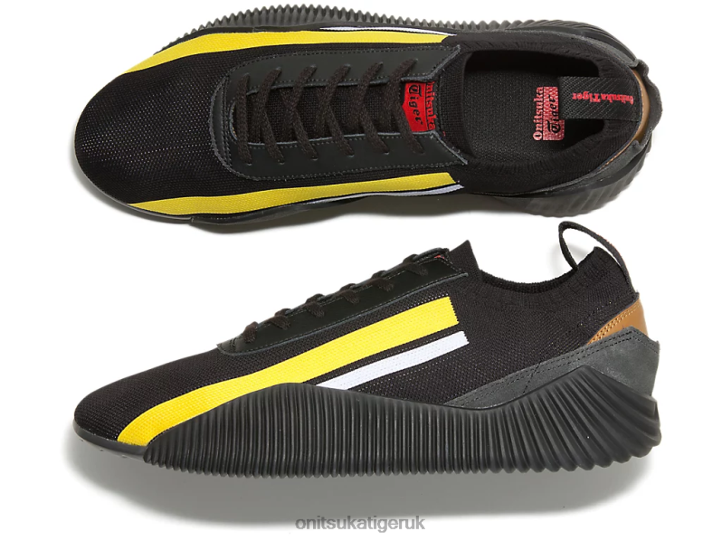 Unisex ACROMOUNT KNIT XTBPR246 Shoes Onitsuka Tiger Black/Vibrant Yellow