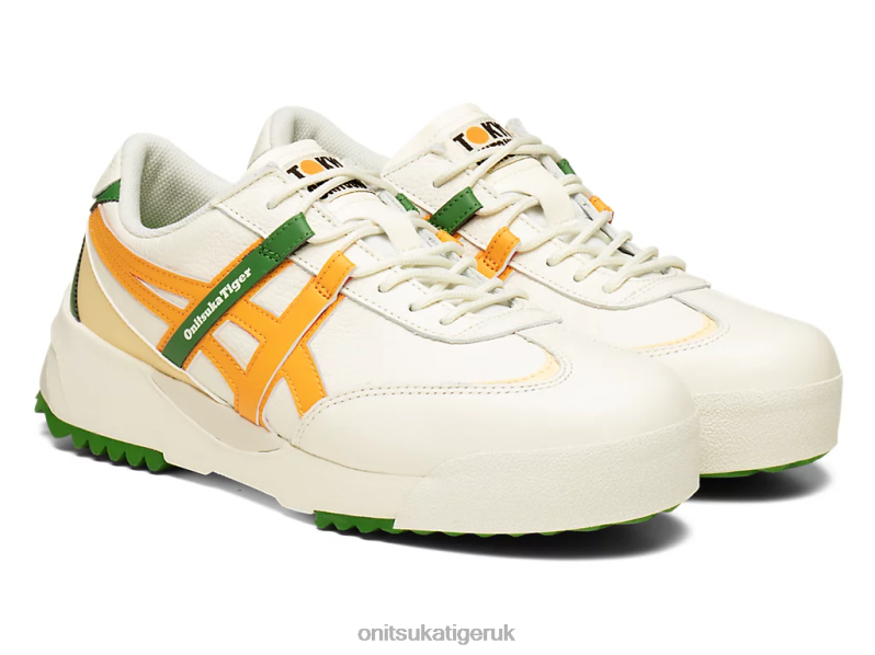 Unisex DELEGATION EX XTBPR105 Shoes Onitsuka Tiger Cream/Citrus